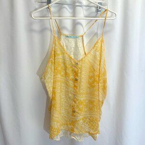 Maurices Spaghetti Strap Racerback Tank with Lace Back